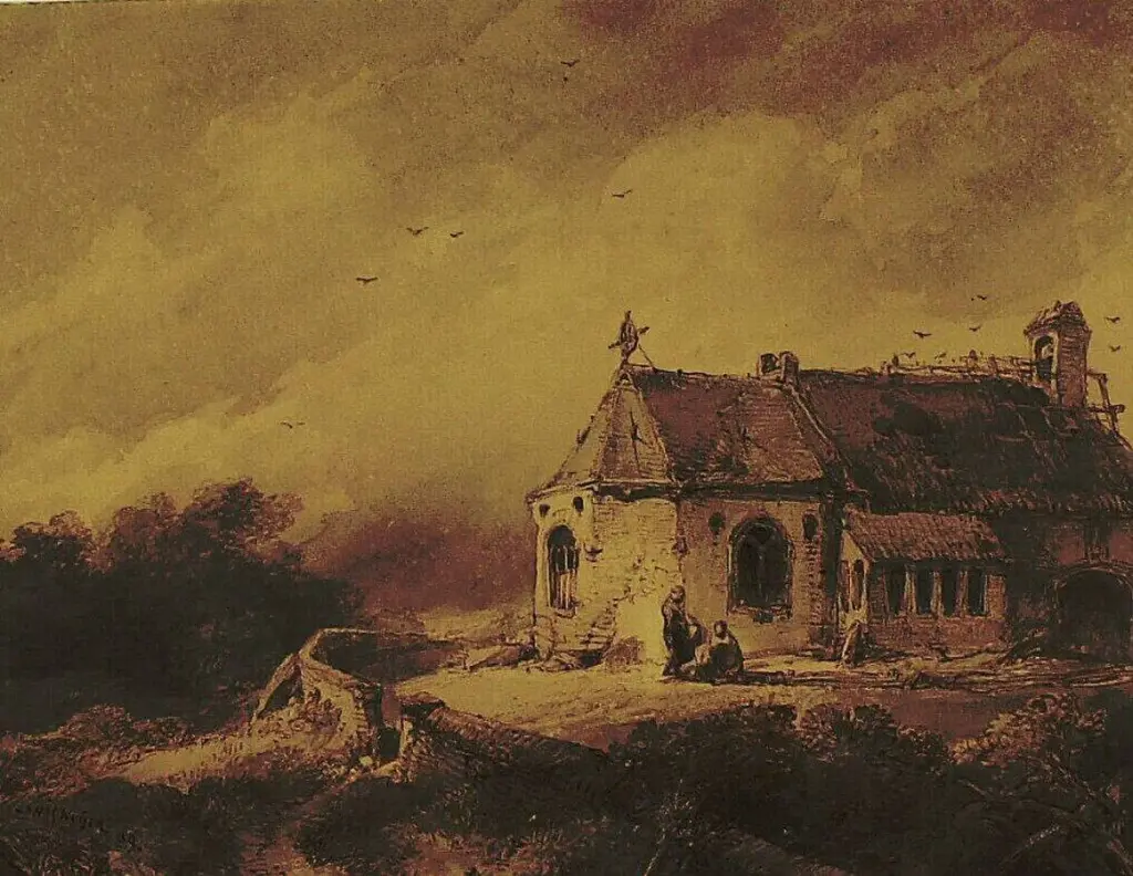Vervallen gotisch kerkje 